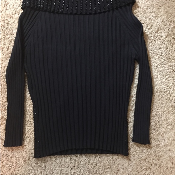 HOST PICK ππSweaterβ¦Sequins, Beaded Off the Shoulder! - Picture 3 of 8